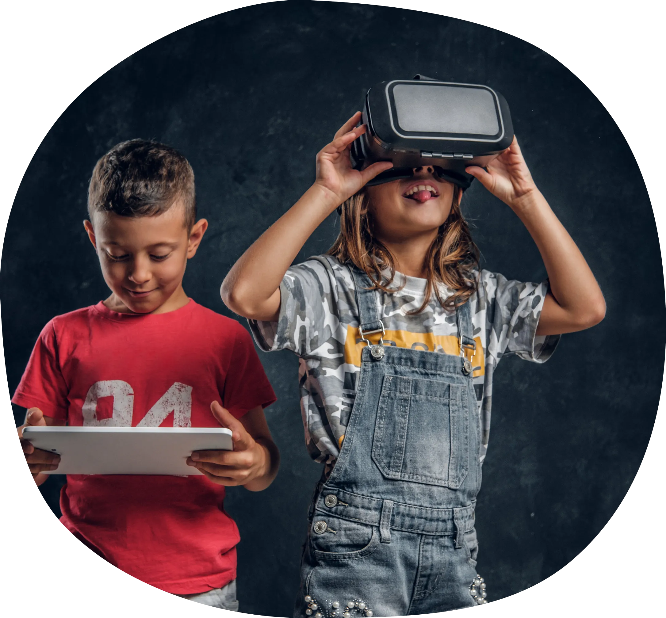 children with devices