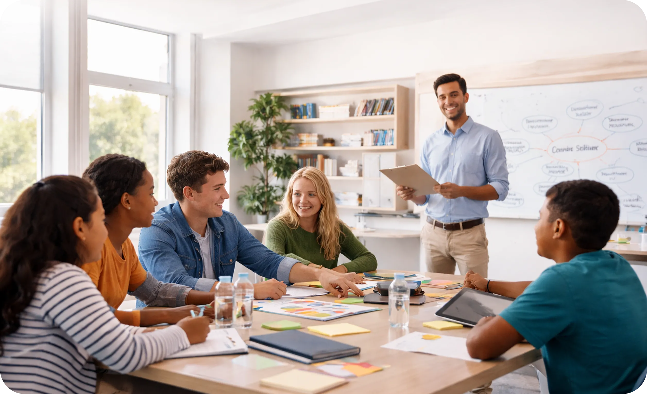 people sitting at table